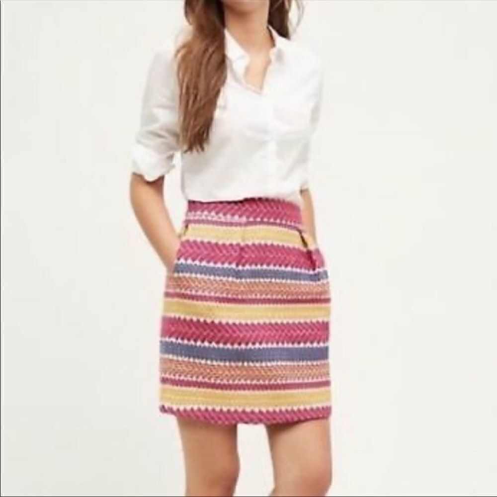 Anthropologie | Nomad Morgan Carper Jacquard Skirt